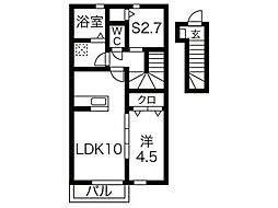 Luana  Hale 1SLDKの間取図画像
