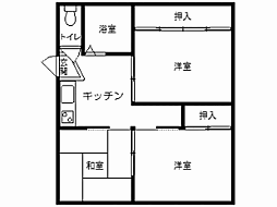 コーポ高久 3Kの間取図画像