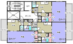 広島電鉄1系統 宇品2丁目駅 徒歩1分の賃貸マンション 5階1DKの間取り