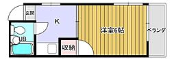ホワイトハイム 1Kの間取図画像