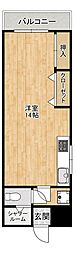 金明堂ビル ワンルームの間取図画像