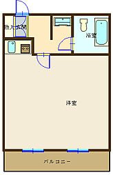 フロントハウス長迫2 ワンルームの間取図画像