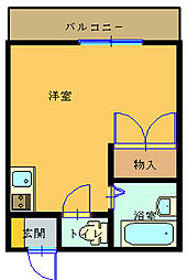 ANコーポ ワンルームの間取図画像