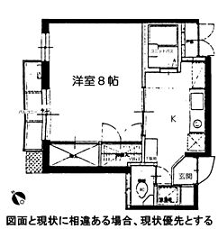 シャトル和庄 1Kの間取図画像