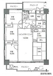 ロイヤルクリスタル本通り 1003 4LDKの間取り
