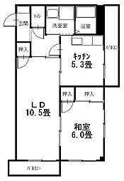 ますはらビル 1LDKの間取図画像