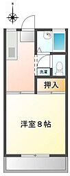CASA182B 1Kの間取図画像