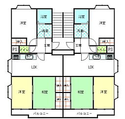 めぞん光 3LDKの間取図画像