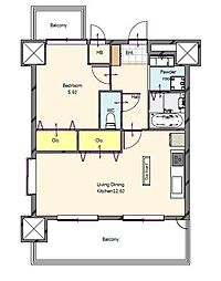 間取図画像 1LDK