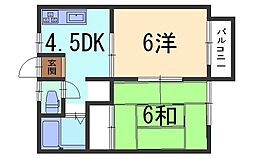 みつき 2DKの間取図画像