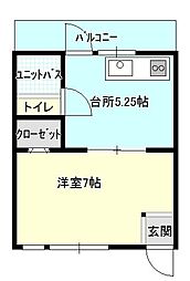 ブリリエンス土井 1DKの間取図画像