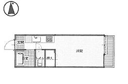 エクセル南本庄 1Kの間取図画像