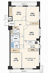フローレンス三原城町 4LDKの間取図画像