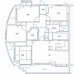 サンシティ西条 15階4LDKの間取り