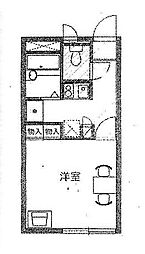 ルーチェ 2階1Kの間取り