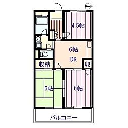 シーサイドグリーンマンション 3DKの間取図画像