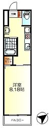 NEXUS広古新開 1Kの間取図画像