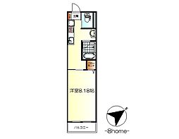 NEXUS広古新開 1Kの間取図画像