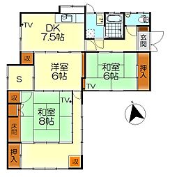 長谷町12番戸建 3SDKの間取り