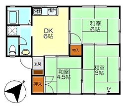 ホームオアシス広駅前 3DKの間取図画像
