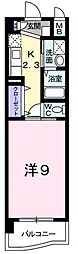 ヒロ.ファーストケイ 1Kの間取図画像