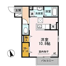 プレミール広 ワンルームの間取図画像