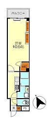 Ciel本町 1Kの間取図画像
