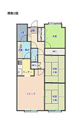 エンゼルハイム東福山壱番館 3LDKの間取図画像