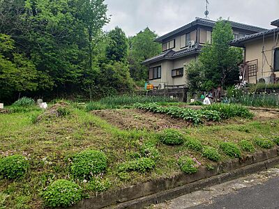 外観:現在は畑に利用中。 外観:現在は畑に利用中。
