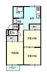 コーポ佐藤 3DKの間取図画像