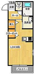 シャーメゾン笹村 1LKの間取図画像