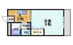 スカイ・門 1Kの間取図画像