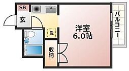 広島高速交通アストラムライン 古市駅 徒歩6分の賃貸マンション 3階1Kの間取り