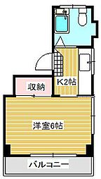 プチビル 1Kの間取図画像