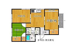 メゾンあすかA 3DKの間取図画像
