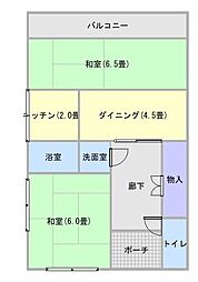 向井マンション 2DKの間取図画像