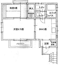 JR呉線 吉浦駅 徒歩6分の賃貸アパート 2階2Kの間取り