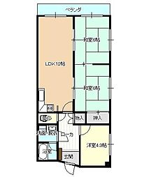 シルクマンション 3階3LDKの間取り