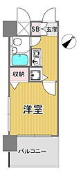 トーカンキャステール己斐本町 1Kの間取図画像