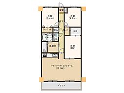 アルファステイツ福山東 3LDKの間取図画像