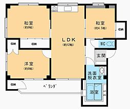 武和寮 3LDKの間取図画像