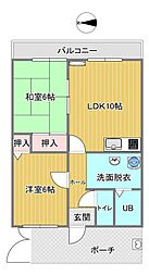グランディール・セラ 2LDKの間取図画像