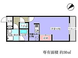 スカイコーポs 1Kの間取図画像