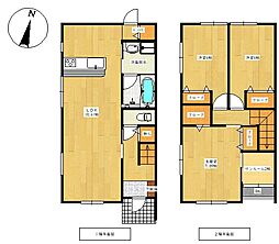 福山市南蔵王町6丁目タウンハウス 3SLDKの間取図画像