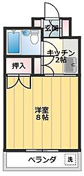 Prime1 1Kの間取図画像