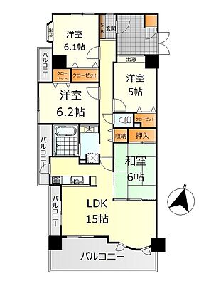 南東向きの角住...