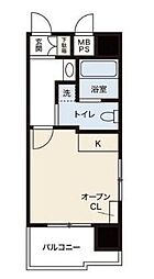 朝日プラザ横川駅前 - ワンルームの間取り