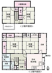 JR山陽本線 向洋駅 徒歩9分 4DKの間取り