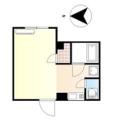 エースビル ワンルームの間取図画像