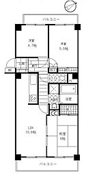 上柳橋ハイタウン 3LDKの間取図画像